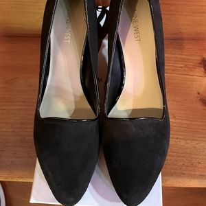 New, Nine West black suede pumps, size 7.5